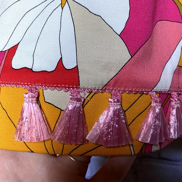 *SOLD* Trina Turk Floral Dress With Tassels - Picture 9 of 11